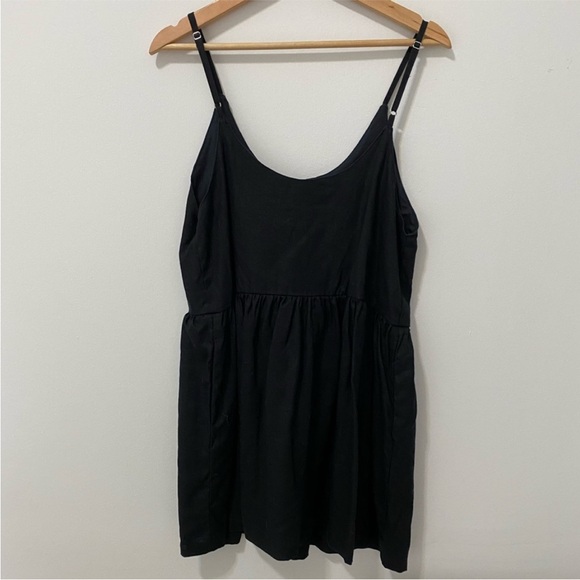 Posse Black Linen Baby Doll Mini Slip Dress~XS - Picture 3 of 8